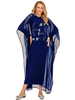 Cross-border Exclusively for Women's Muslim Robe Hot Drilling Chiffon Bat Sleeve Hoodie Dress