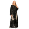 New Fashion Beaded Car Flower Stitching Muslim Abaya Cardigan Robe Islamic Dubai 