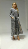 European And American Plus Size Women's Retro Printed Dress Bohemian Long Skirt