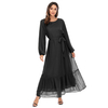 AliExpress Amazon 2020 Cross-border Foreign Trade Women's Stitching Long-sleeved Middle Eastern Fashion Dress