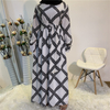 Cross-border Source Fashion Printing Elegant Long Dress Malaysia Turkey Bottoming Dress