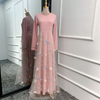 Floral New Modest Fashion Fancy Kimono Muslim Dubai Maxi Dresses Elegant Arabic Islamic Abaya