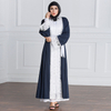 Hot Selling Hot Style Stitching Lace Fashion European And American Muslim Women's Robe Fashion Long-sleeved Loose Big Swing Dress