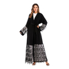 European And American Fashion Muslim Robe Nida Nida Mesh Sequin Stitching Loose Lace Long-sleeved Cardigan