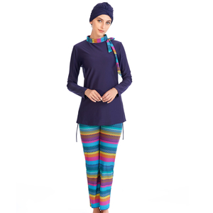 Plus Size Printed Islamic Fashion Muslim Wholesale Lady Women's Modest Swimwear Burkini