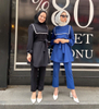  Suit Modest Burka Printing Kurti Top Women 2pieces Islamic Clothing 2022 Maxi Two Piece Prayer Thobe Pants Dubai Muslim Blouse Set