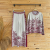  Prayer Printing Maxi Suit Top Kurti Two Piece Dubai Modest Women Islamic Clothing 2022 Thobe 2pieces Burka Pants Muslim Blouse Set