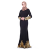 2022 New Muslim Robe Classic Loose Bronzing Dress Abaya Jilbab Islamic Clothing