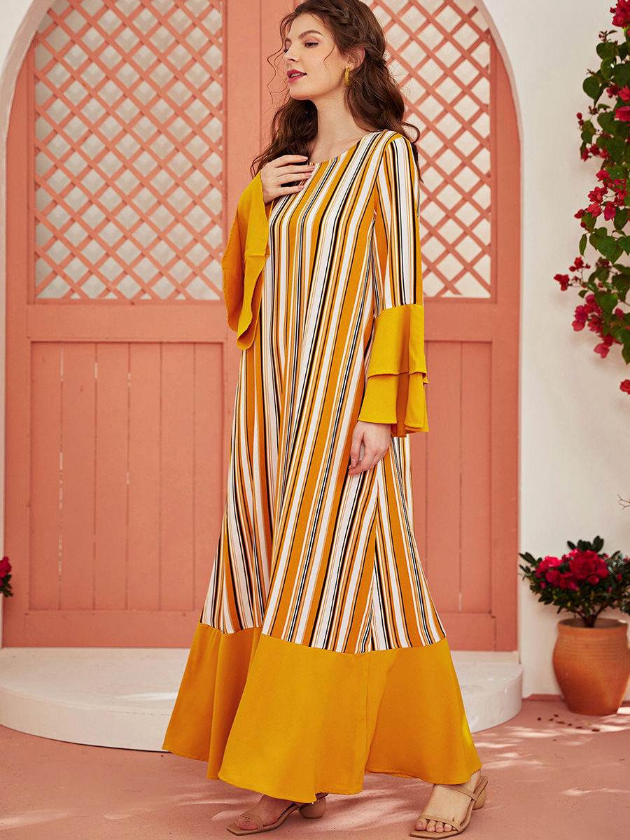  Thobe Dubai Islamic Clothing Jilbab Women Muslim Kaftan Printing Arabic Modern Plus Size Fashion 2022 Cotton Burqa Modest Jalabiya Burka Maxi Dress Abaya