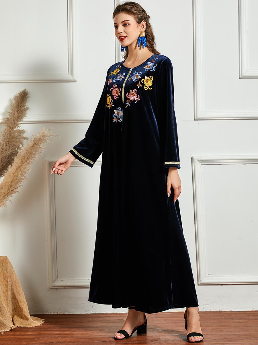  Burka Jilbab Burqa 2022 Kaftan Muslim Islamic Clothing Modest Thobe Cotton Plus Size Arabic Dubai Modern Women Fashion Jalabiya Printing Maxi Dress Abaya
