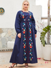  Thobe Arabic 2022 Printing Muslim Cotton Burka Dubai Kaftan Modest Jilbab Fashion Plus Size Modern Islamic Clothing Women Jalabiya Burqa Maxi Dress Abaya
