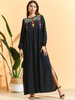  Embroidery Modest Islamic Clothing Dubai Robe Femme Musulman Borka Vêtements Vetement Femme Kebaya Maleisie Prayer Clothes Women Turkish Maxi Dress Abaya
