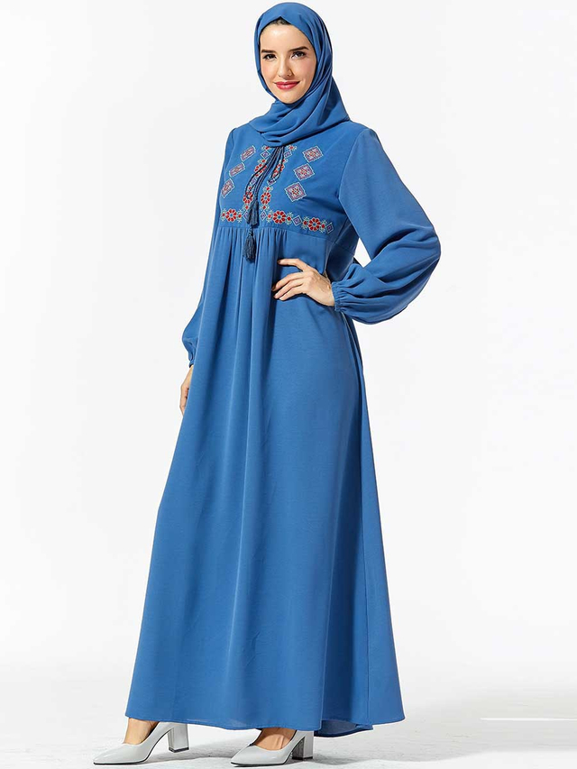  Turkish Borka Modest Vêtements Embroidery Women Islamic Clothing Vetement Femme Prayer Clothes Kebaya Maleisie Robe Femme Musulman Dubai Maxi Dress Abaya