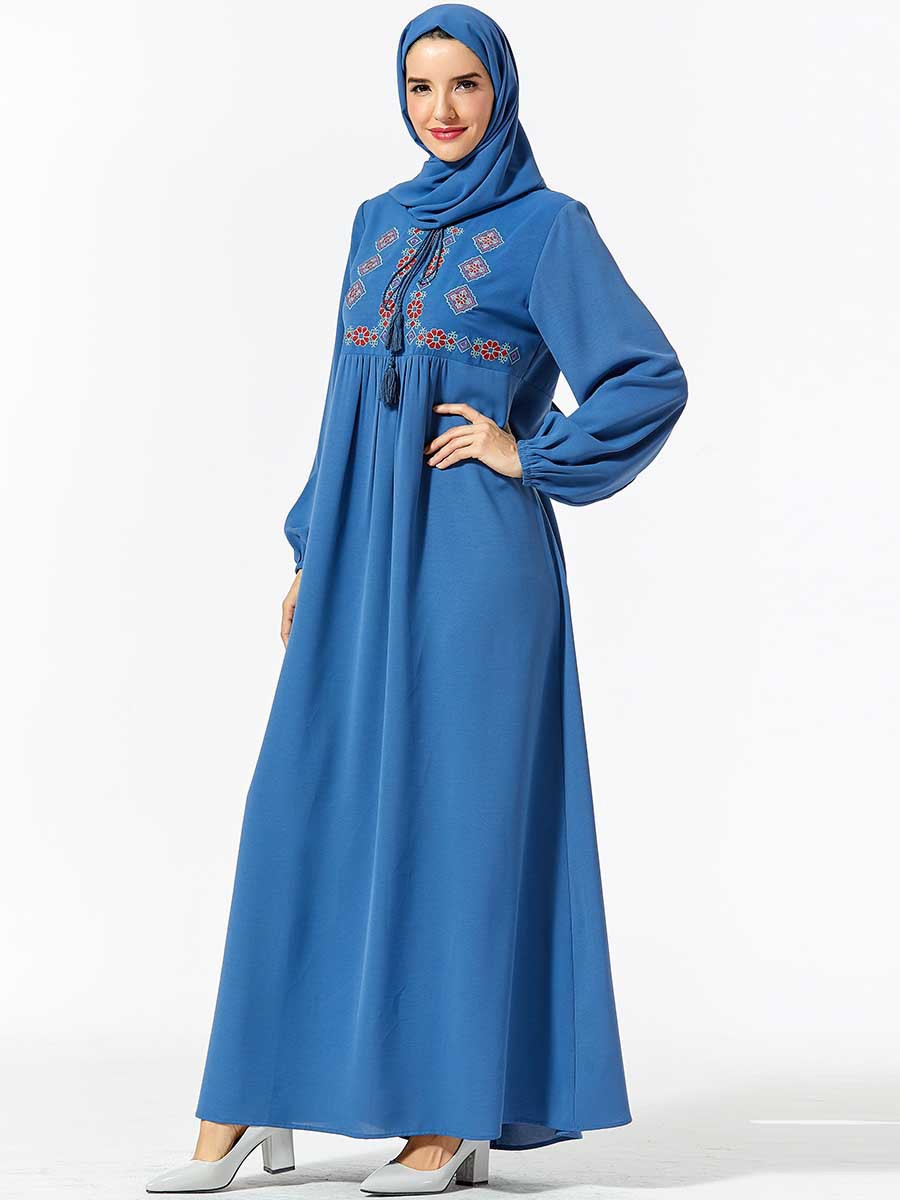  Turkish Borka Modest Vêtements Embroidery Women Islamic Clothing Vetement Femme Prayer Clothes Kebaya Maleisie Robe Femme Musulman Dubai Maxi Dress Abaya