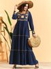  Vetement Femme Embroidery Dubai Modest Islamic Clothing Borka Robe Femme Musulman Turkish Women Prayer Clothes Kebaya Maleisie Vêtements Maxi Dress Abaya