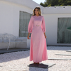 2022 Muslim New Muslim Fashion Simple Muslim Middle East Solid Color Round Neck Elegant Arabian Long Skirt