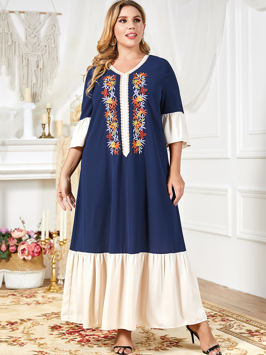  Plus Size Fashion Muslim Modern Burka Modest Musulmane Dubai Turkish Women Vetements Arabic Kaftan 2022 Hijabi Islamic Clothing Femme Burqa Maxi Dress Abaya