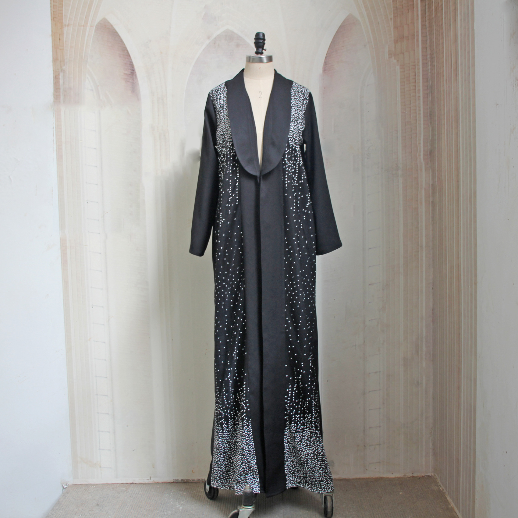 2022 Black Foreign Trade Muslim Arabian Sequins Polka-dot Elegant Southeast Asian Women's Clothing