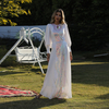 2022 Muslim New Style Elegant And Thin Lace-up White Muslim Fashion Sequins Ethnic Style Foreign Trade Middle Eastern Women's Clothing