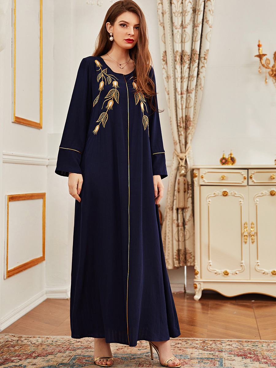  Modern Arabic Jalabiya Fashion Modest Dubai 2022 Vetements Jilbab Burqa Women Turkish Kaftan Musulmane Muslim Burka Islamic Clothing Plus Size Hijabi Maxi Dress Abaya