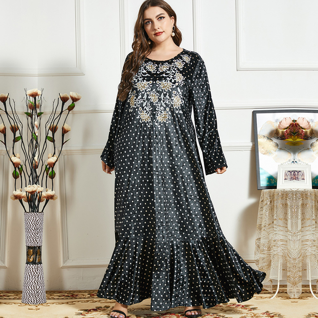  2022 Muslim Modest Arabic Turkish Kaftan Dubai Burka Hijabi Fashion Musulmane Women Modern Burqa Vetements Plus Size Islamic Clothing Femme Maxi Dress Abaya