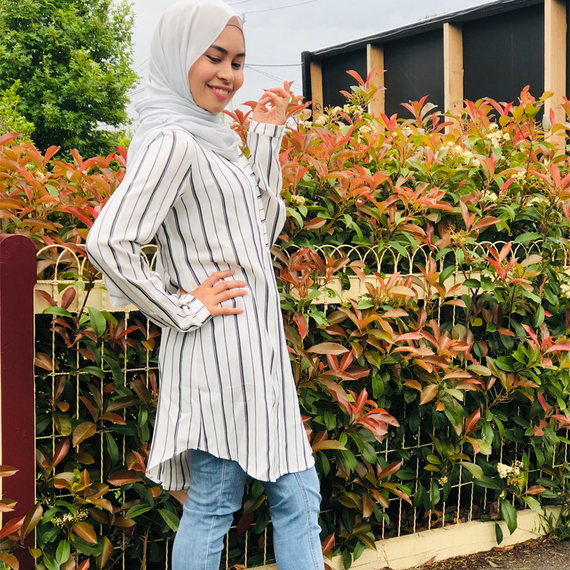 2022 Dubai Malaysia Islamic Casual New Design Arabic Modern Women Modest Shirt