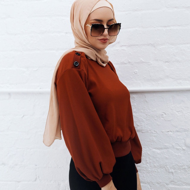 Dubai 2022 Casual Women Modern Malaysia New Arabic Design Islamic Modest Shirt