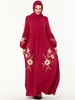  Dubai Prayer Clothes Embroidery Women Turkish Kebaya Maleisie Robe Femme Musulman Vêtements Vetement Femme Islamic Clothing Borka Modest Maxi Dress Abaya