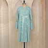2022 Fashion Muslim Arabian Fresh And Elegant Pure Color Flower Embroidered Round Neck Short Jacket