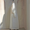 2022 Muslim White Elegant Double-layered Organza Muslim Translucent Jacket