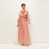 2022 Middle East Muslim Embroidery Wave Point CHIFFON FLOWER Cutting Women's Coat
