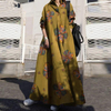 2022 Muslim Amazon Autumn Printed Cotton Linen Retro Ethnic Style Loose Long Sleeve Large Swing Dress
