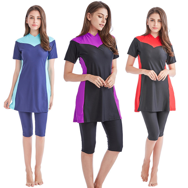 Plus Size Modest Islamic Fashion Lady Wholesale Swimwear Muslim Women's Burkini
