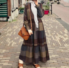 2022 Muslim Plus Size Women's Middle Eastern Muslim Robe Dress Female Retro Long-sleeved Large Floral Dress