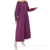 2022 Muslim Casual Abaya Plus Size Women's Round Neck Big Swing Robe Dress Muslim Long Skirt