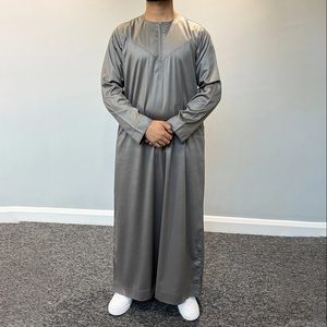 Men's Comfortable Long Sleeve Formal Jubba Thobe Dressing for Adults