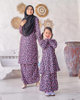 SIPO Eid New Design Malaysia Kurung Pahang Muslim Wanita Purple Floral Plus Size Dress Modern Baju Kurung