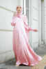 Wholesale Middle East Saudi Arabia cross-border Muslim pile collar robe and ankle dress abaya woman