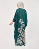 SIPO Eid 2024 Baju Raya Malaysia Fmalaysian Batik Loral Print Musulmane Perempuan Satin Crepe Kaftan Dress 