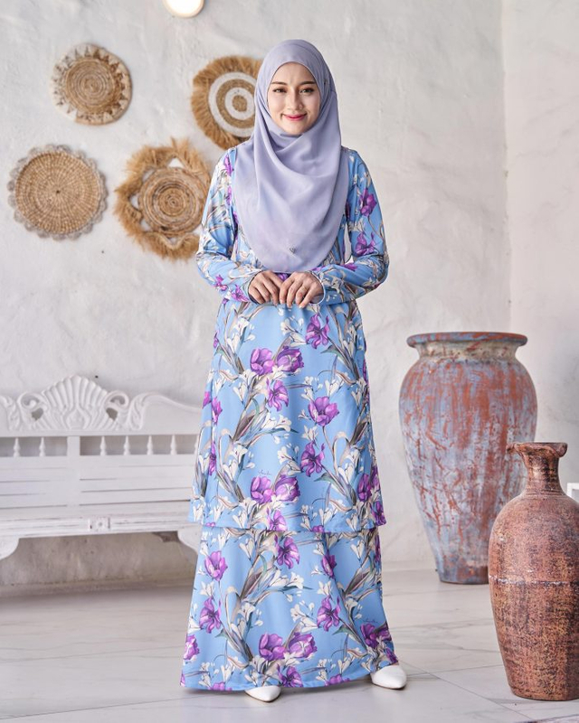 Sipo Eid Hot Selling Malaysia Style Baju Kurung Pahang Muslim Women's Plus Size Beautiful Printed Dress Modern Baju Kurung