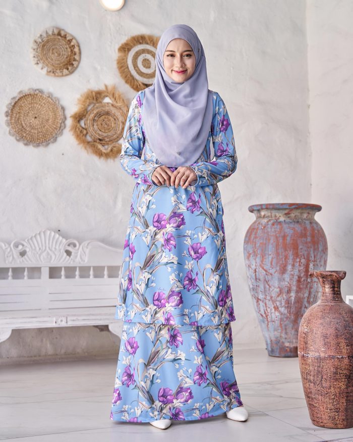 Sipo Eid Hot Selling Malaysia Style Baju Kurung Pahang Muslim Women's Plus Size Beautiful Printed Dress Modern Baju Kurung