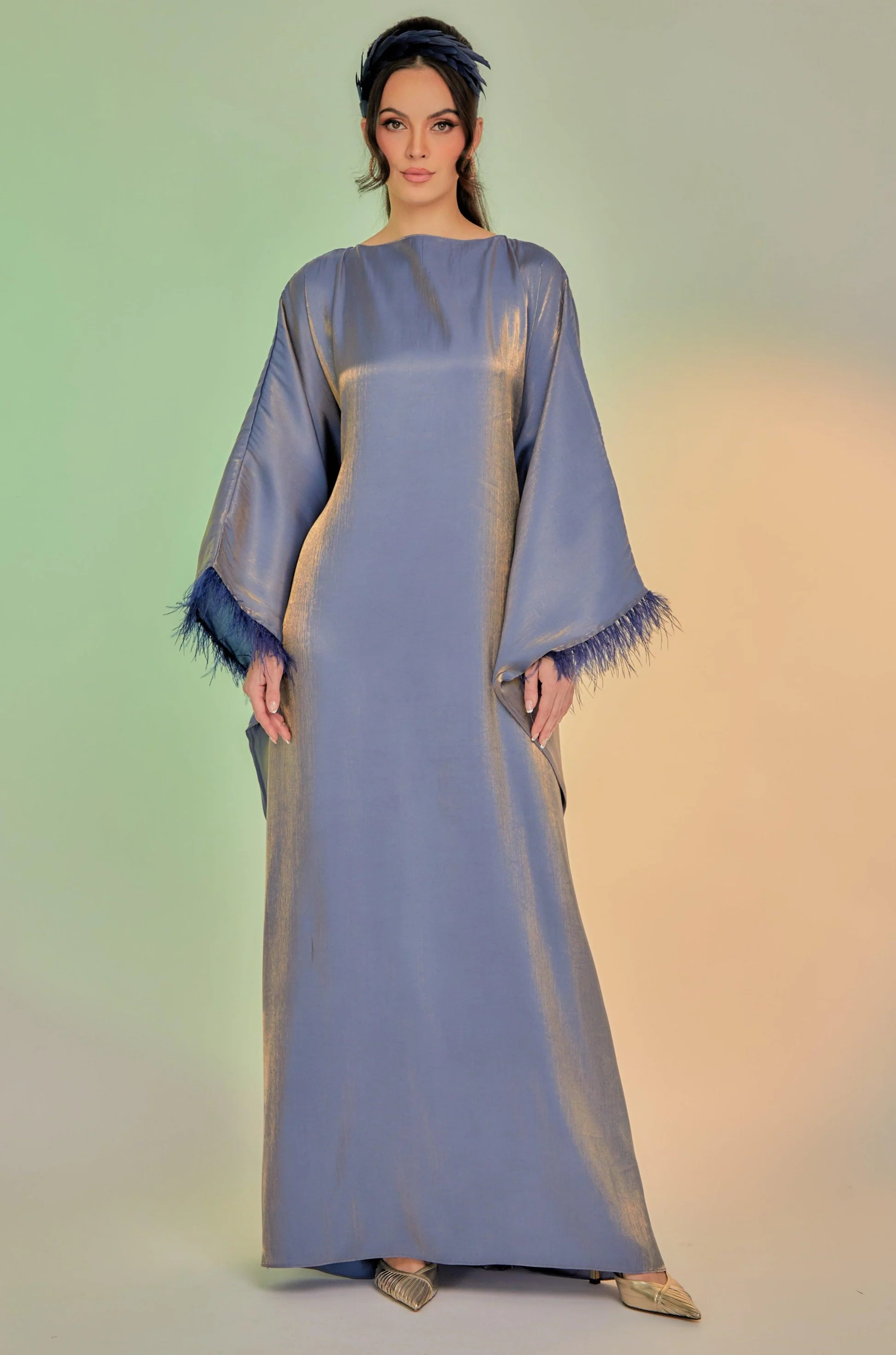 SIPO Wholesale Shimmer Cotton Kaftan Dress for Muslim Women Malaysia Style Dress Kaftan