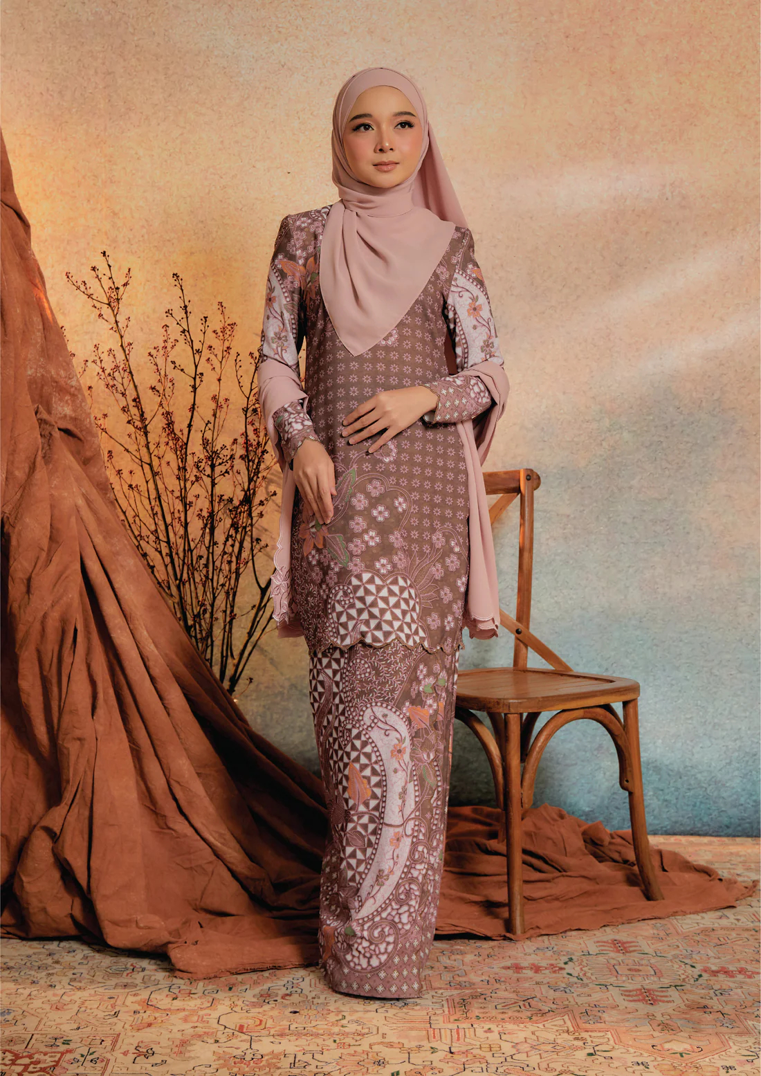 SIPO Eid Oem Malaysia Baju Kurung Soft Crepe Baju Kurung Moden Cutting Muslim Perempuan Dress Modern Kurung