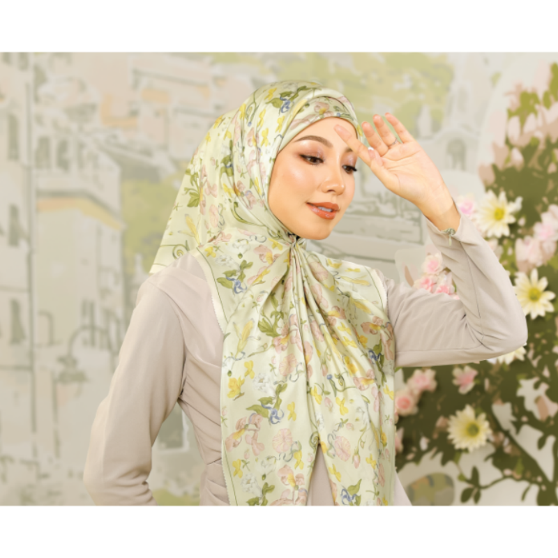 SIPO Wholesale Custom Hijab Cotton Voile Tudung Fashion Muslim Bawal Digital Printed Scarf Square Hijab Luxury-KATIE
