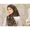 SIPO Wholesale Custom Hijab Cotton Voile Tudung Fashion Muslim Bawal Digital Printed Scarf Square Hijab 115Cm Voile Fabric Luxury-BLOOM SERIES