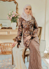 SIPO Eid Oem Malaysia kurung Muslimah Wanita Polyester Cotton floral printing Dress Modern Baju Kurung