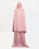 SIPO Oem Custom embroidery 2 piece Ramadan Malaysia Singapore Prayer set Muslim Clothing Silk Satin Telekung