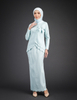 SIPO 2024 Latest Traditional baju kurung V-scallop neckline islamic dress Pencil skirt mini kurung for women 