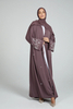 SIPO Full Pearls Design Sleeve with beautiful Celestial Floral Embellished Kimino Islamic Muslim Dress Front Open Abaya