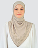 SIPO 2024 New Customize Muslim Luxury Embroidery Edge Scallop Georgette Chiffon Hijab Malaysia Shawls Scarves Tudung